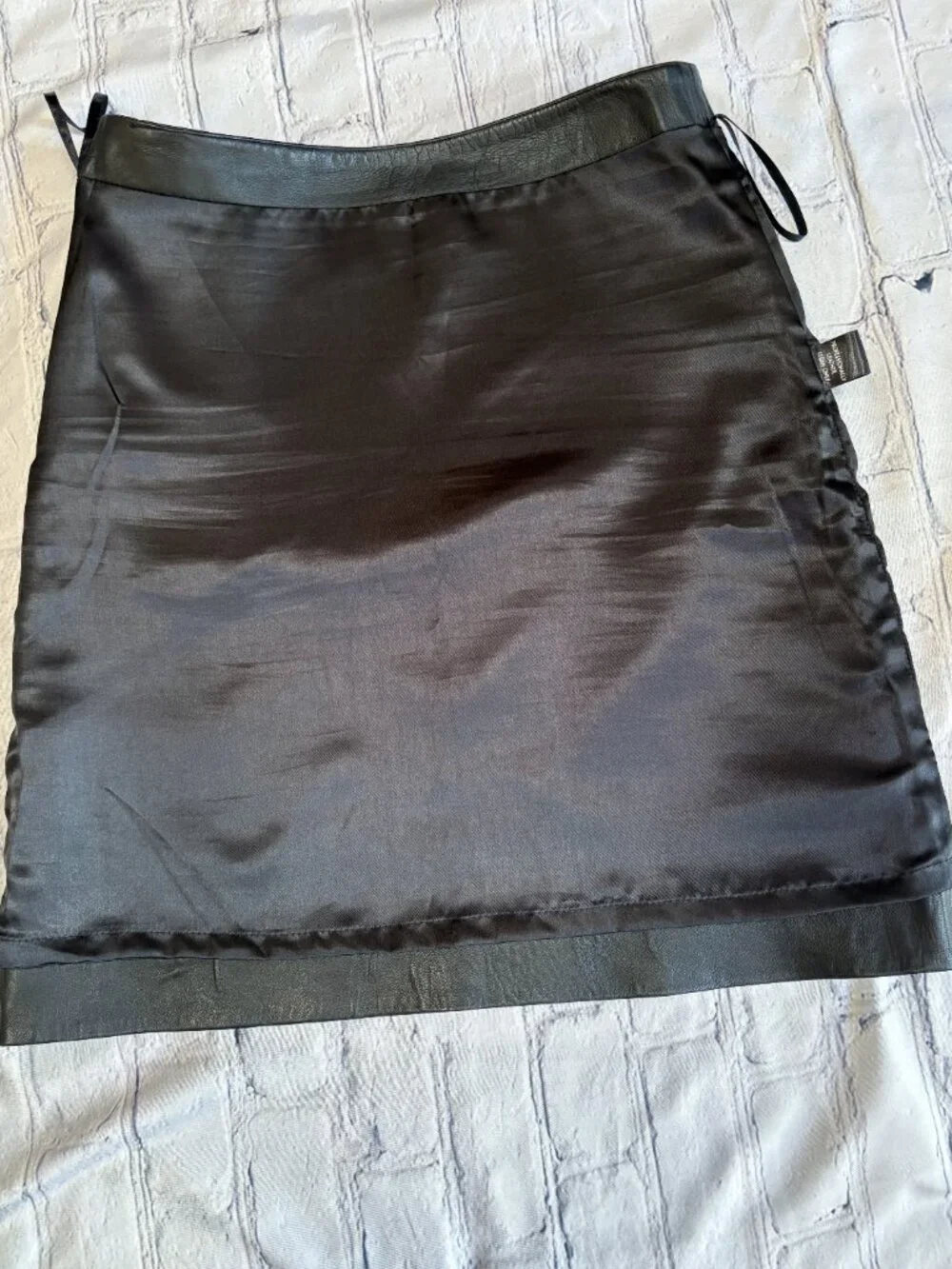 Anonymous by John Carlisle Genuine Lambskin Leather Skirt Black Size 6